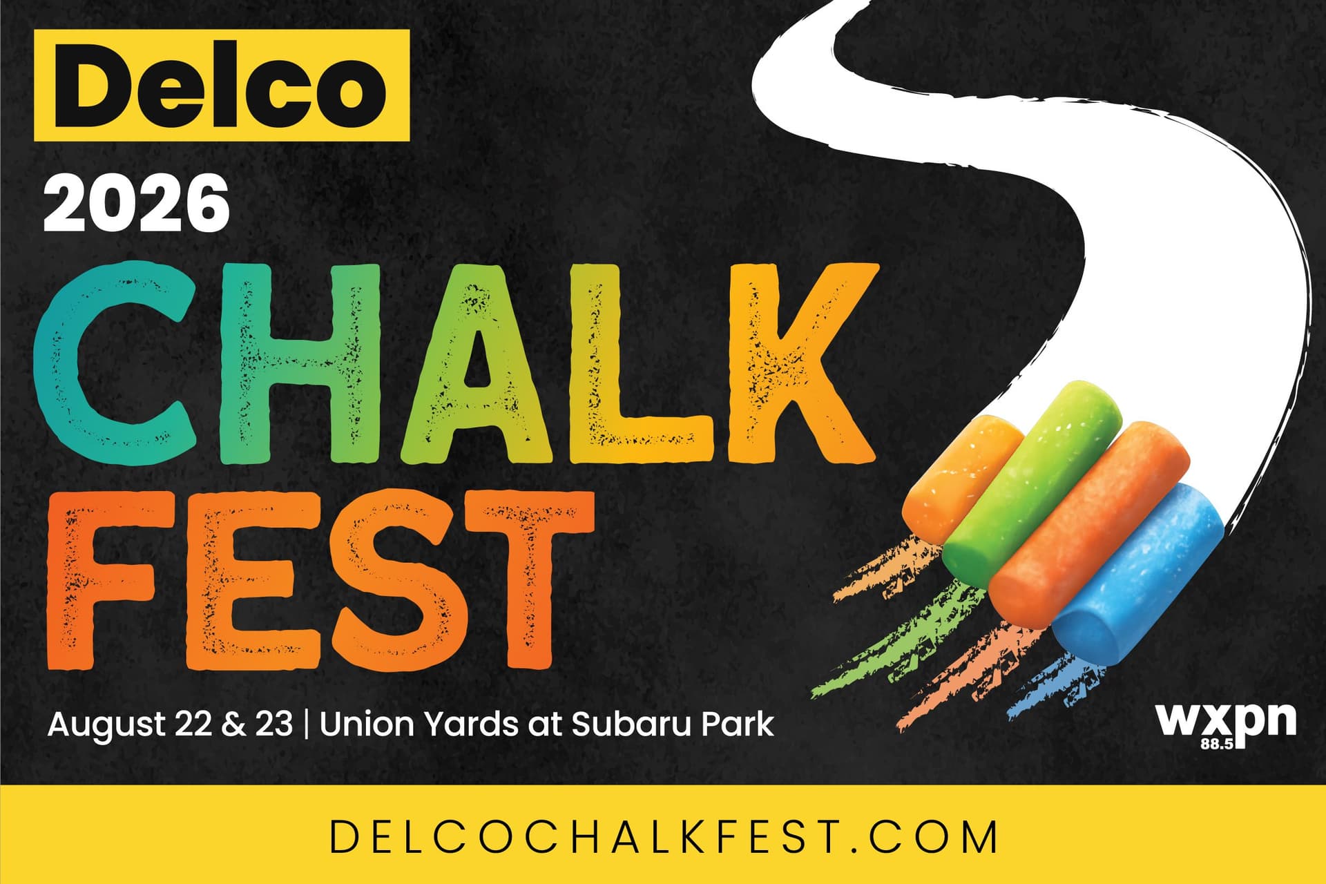 Display ad: Delco Chalk Fest - 8/22 & 8/23